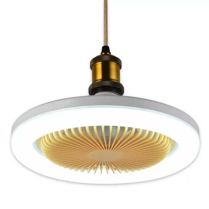30W Silent 3 Speeds Ceiling Fan with Remote Control with Lighting Lamp E27 Converter Base for Bedroom Living Home
