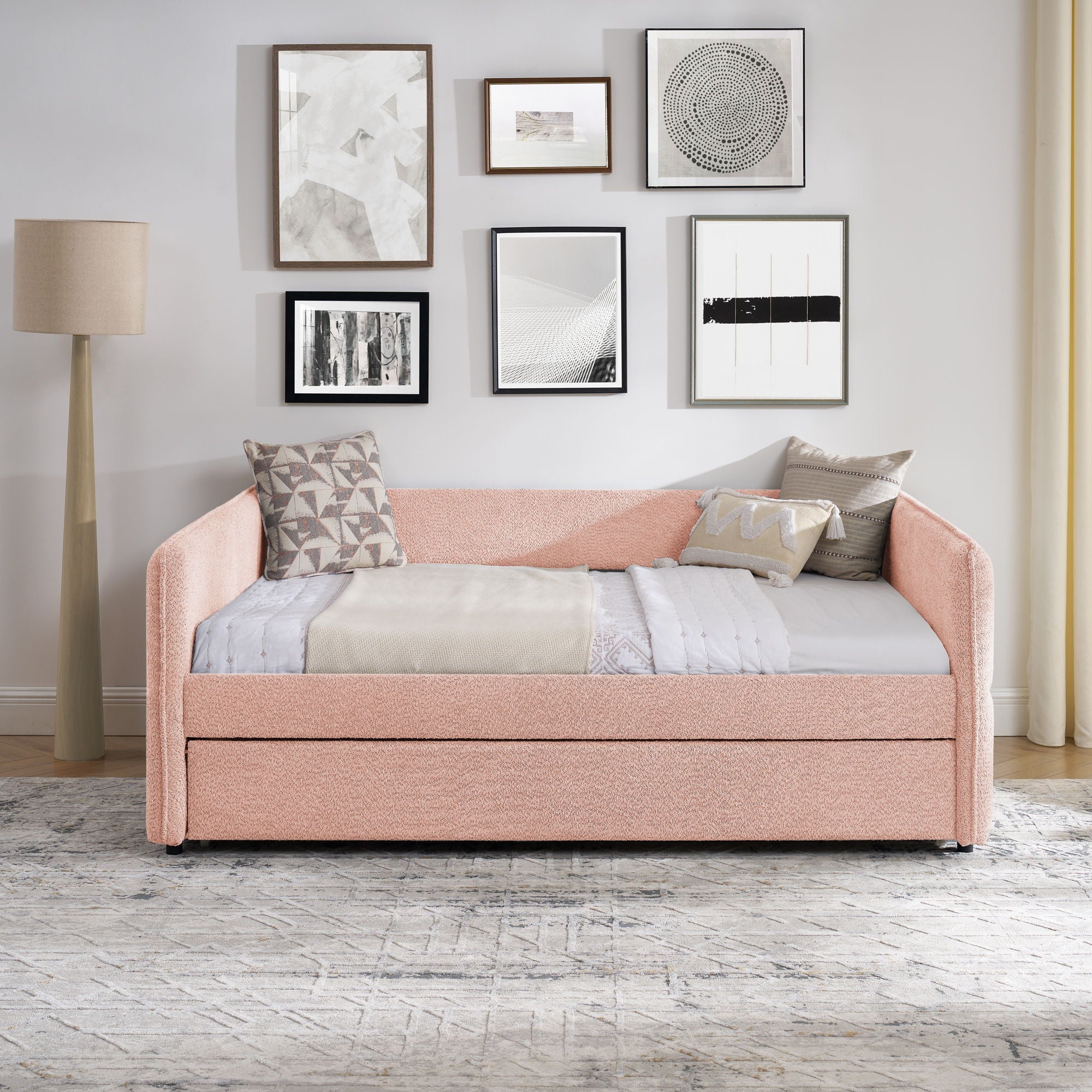 Upholstered Daybed With Pop Up Trundle