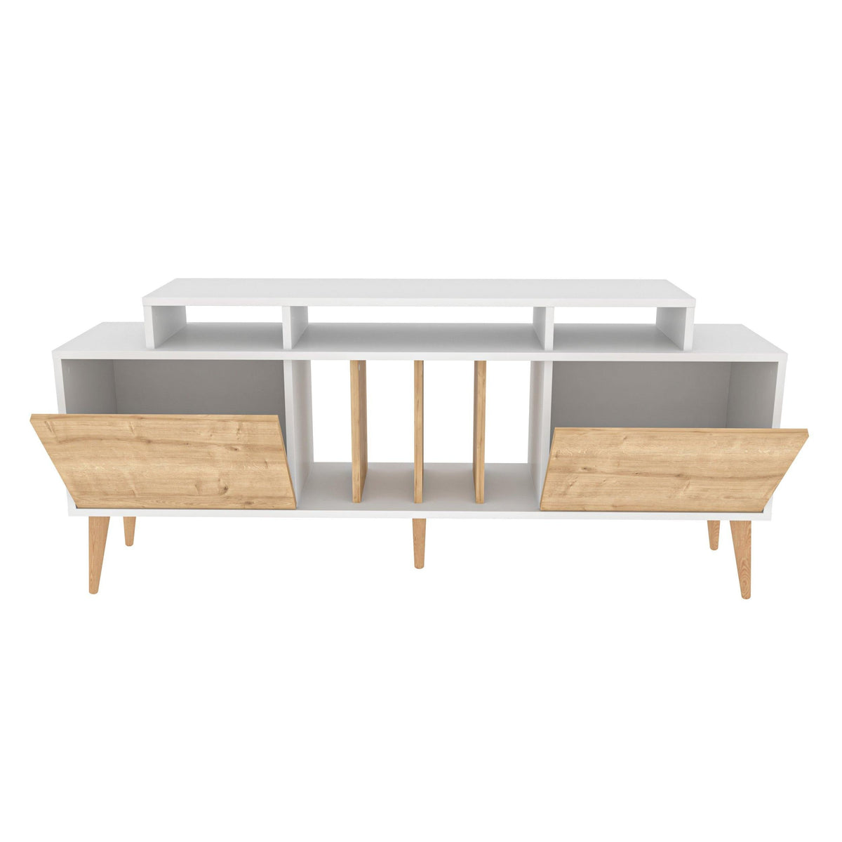Char 63" TV Stand and Media Console with Cabinets and Shelves for TVs up to 72"