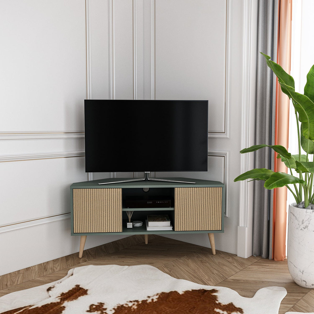 Lesson 47" Wide Corner TV Stand | Media Console