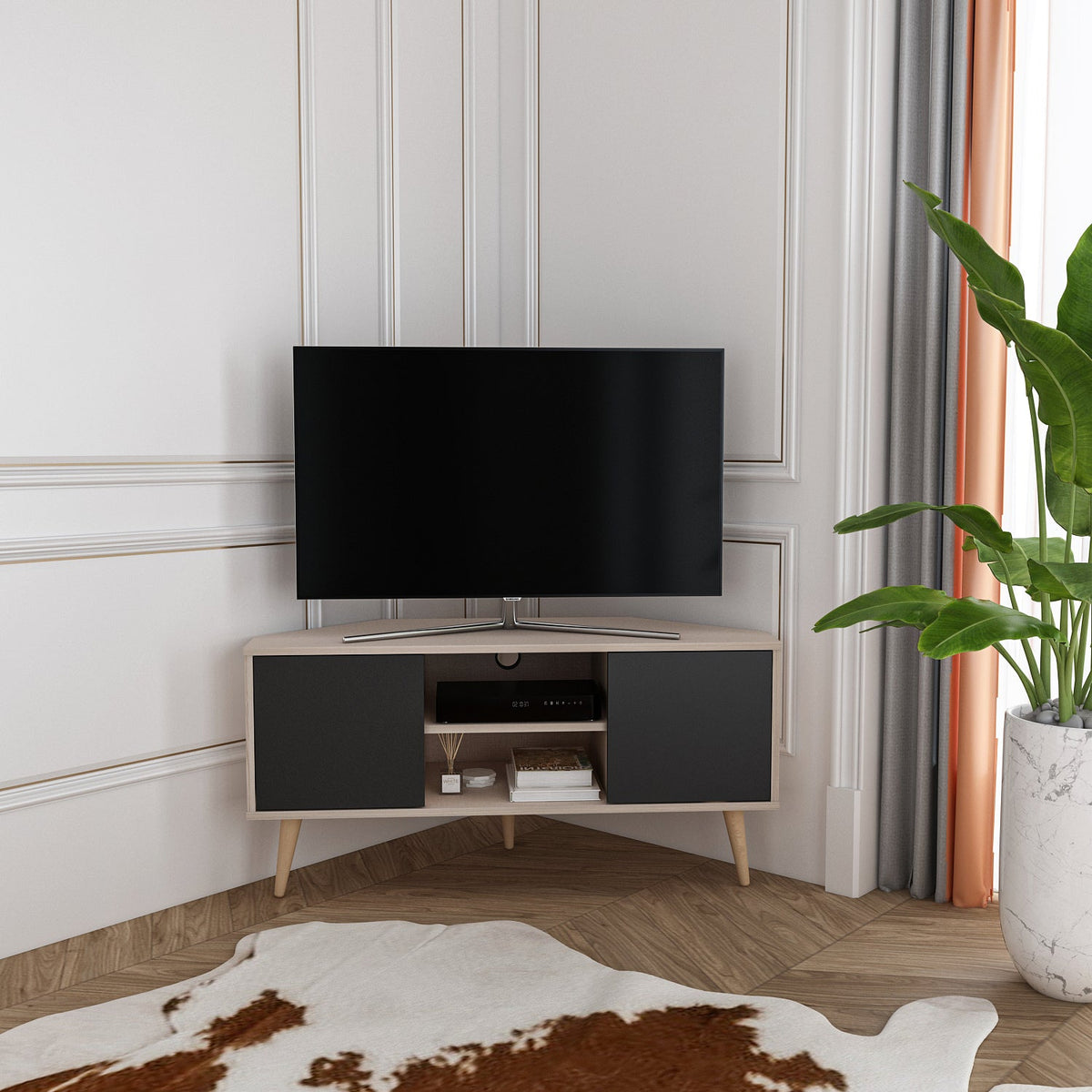 Lesson 47" Wide Corner TV Stand | Media Console