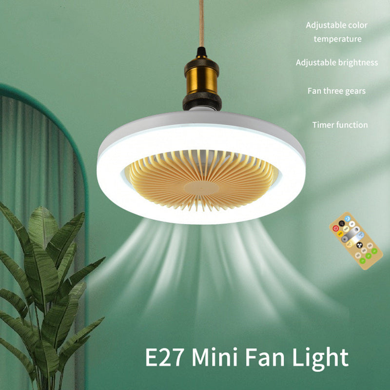 30W Silent 3 Speeds Ceiling Fan with Remote Control with Lighting Lamp E27 Converter Base for Bedroom Living Home