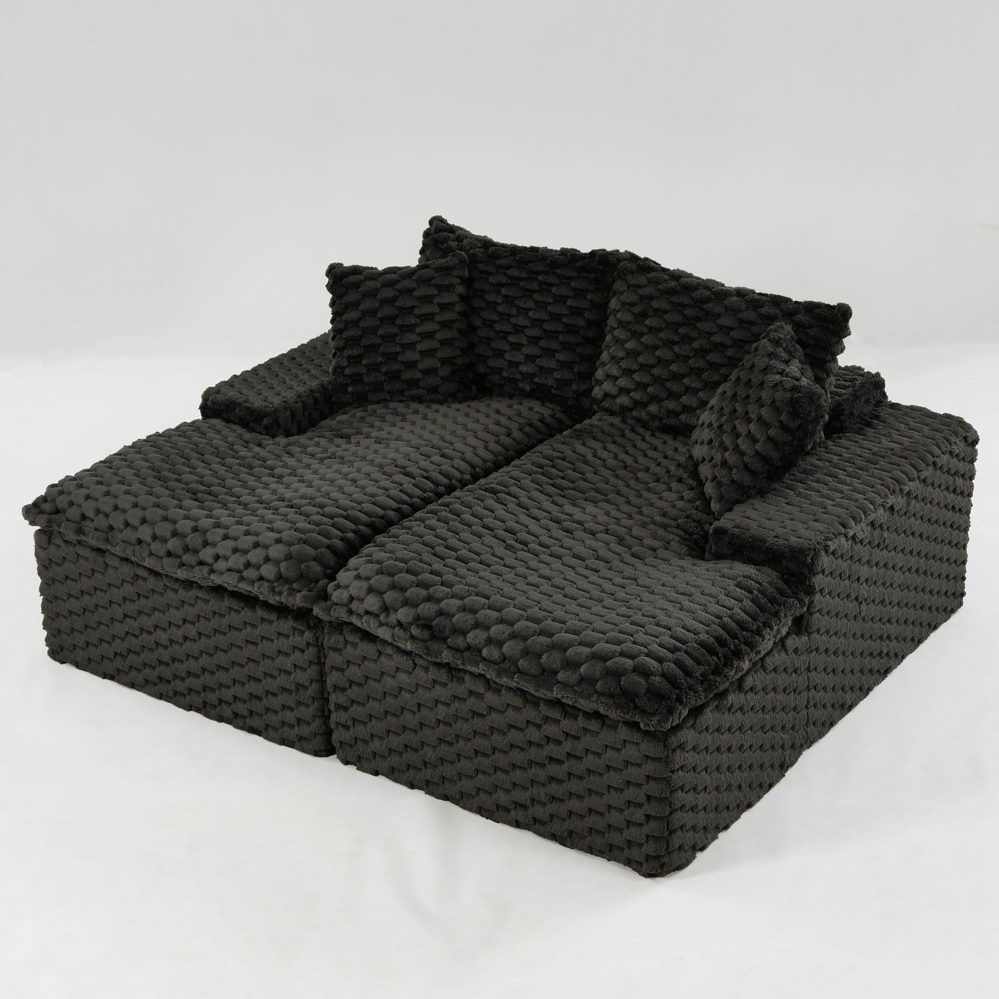 Double Chaise Lounge With Full Compressed Sponge