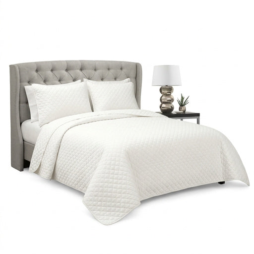 Lush Decor Ava Diamond Oversized Cotton 3 Piece Quilt Set, Size Full/Queen