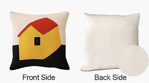 Fennco Styles Novelty Knit Design Decorative Throw Pillow 18" W x 18" L – Multicolor Textured Cushion for Home, Couch, Sofa, Bedroom, Office Décor and Special Occasion