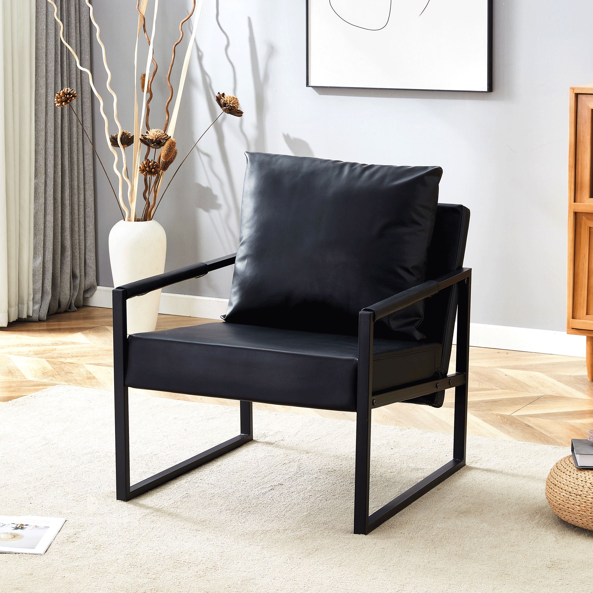 Classic And Metal Frame Sofa, Ergonomically Designed, A Perfect Blend Of Modern And Industrial Styles