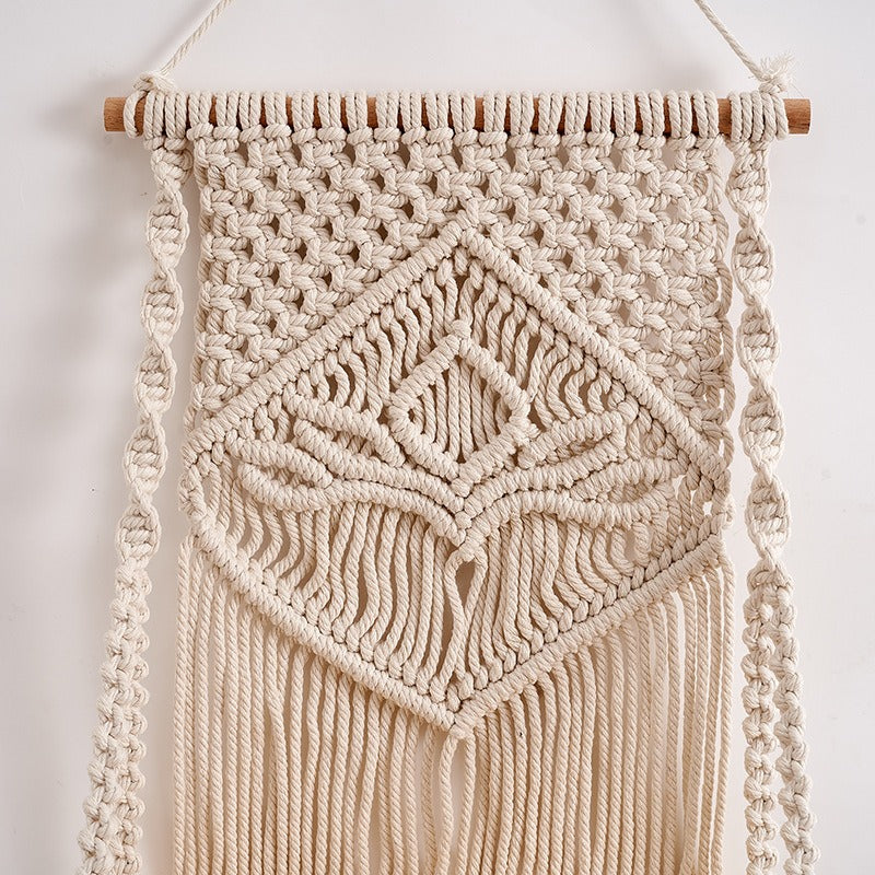 Nordic style hand woven tapestry shelf, bedroom, living room, home, hotel, homestay decoration, wall decoration