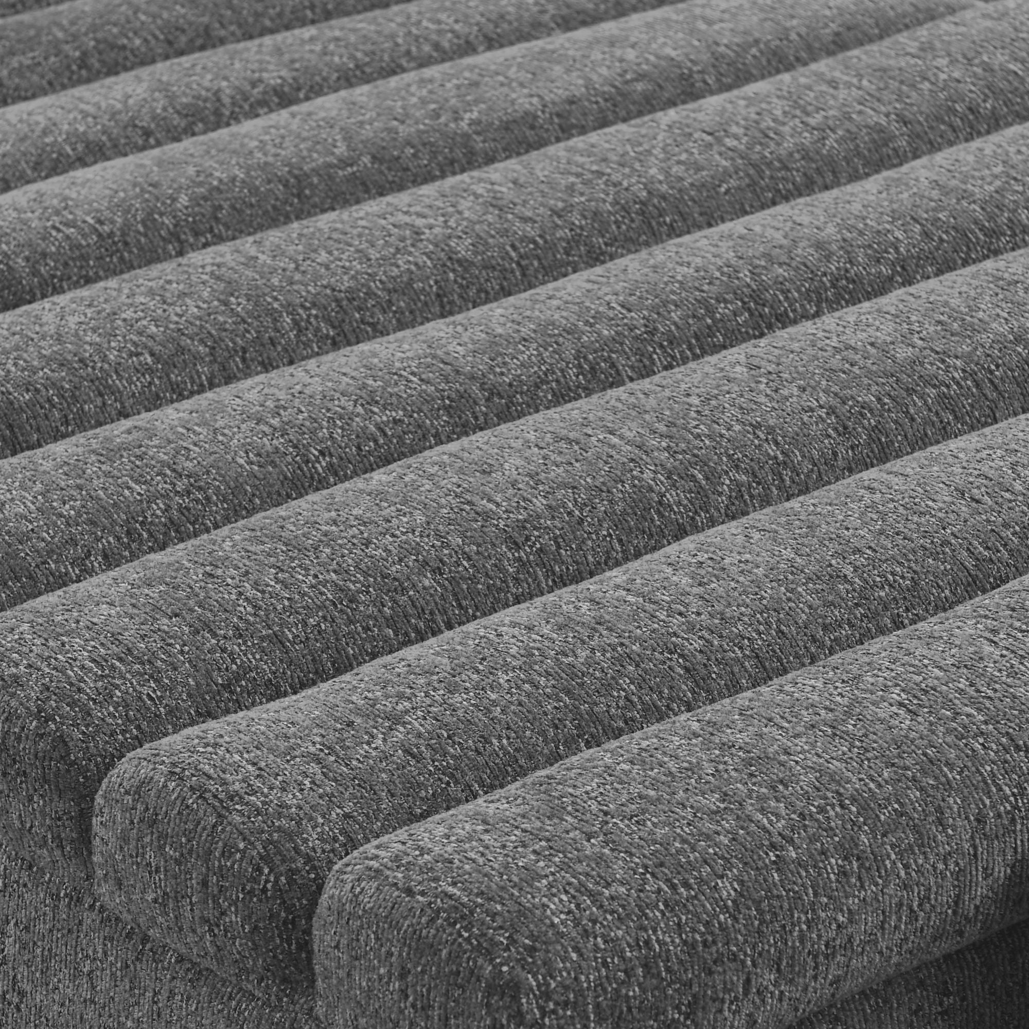 Upholstered L-Shaped Modular Sectional Sofa With Chaise, Wave-Shaped Armrest