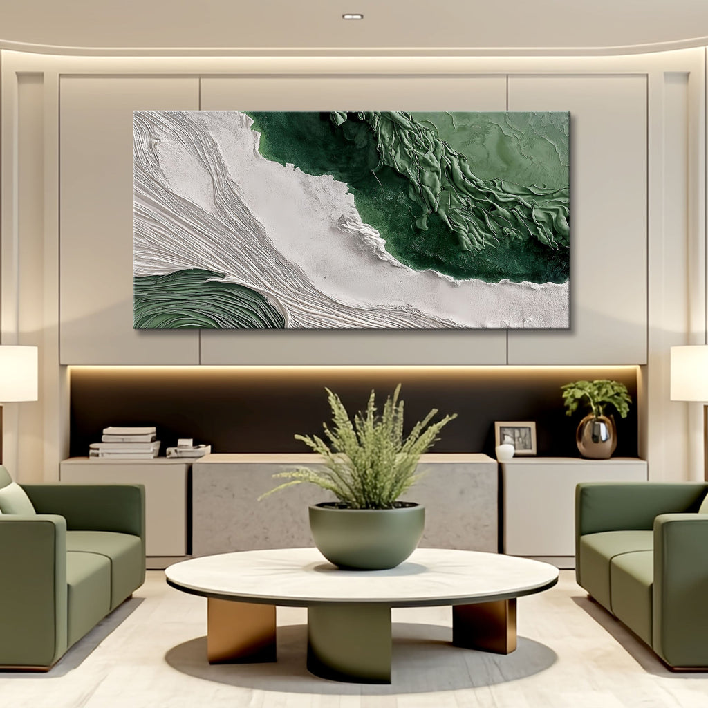 Green Rivers Abstract Wall Art II
