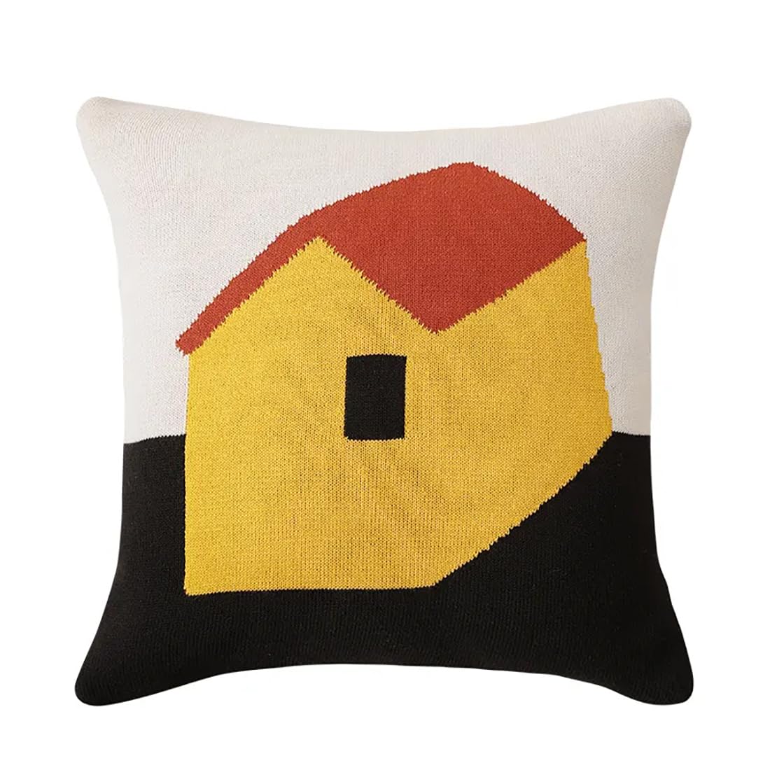 Fennco Styles Novelty Knit Design Decorative Throw Pillow 18" W x 18" L – Multicolor Textured Cushion for Home, Couch, Sofa, Bedroom, Office Décor and Special Occasion