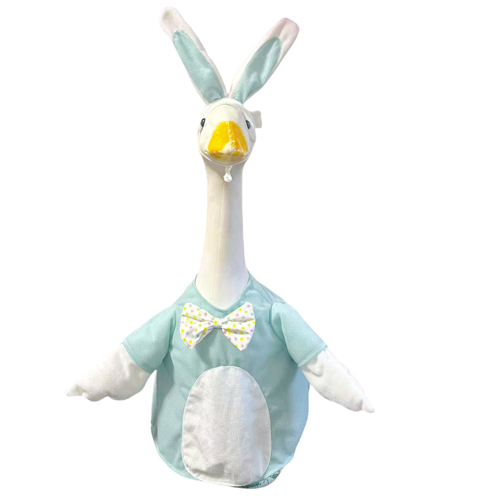 PorchGooseCostume Cute Easter Bunny Ear Goose Costume Outdoor Yard Decorative Dress for Geese