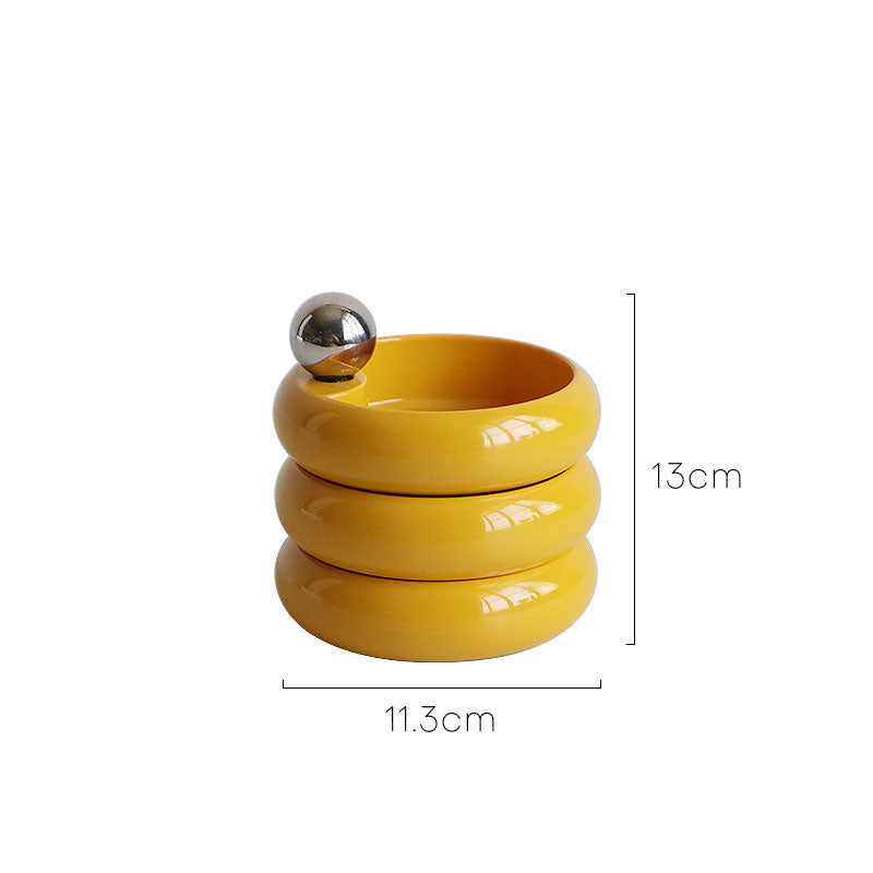 Fresh Style Metal Handle Jewelry Storage Box Multi Layered Rotable Bedroom Cloakroom Jewelry Cosmetics Box
