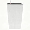 Square Large Planter With Automatic Watering System For Home And Garden (Set of 2) - White