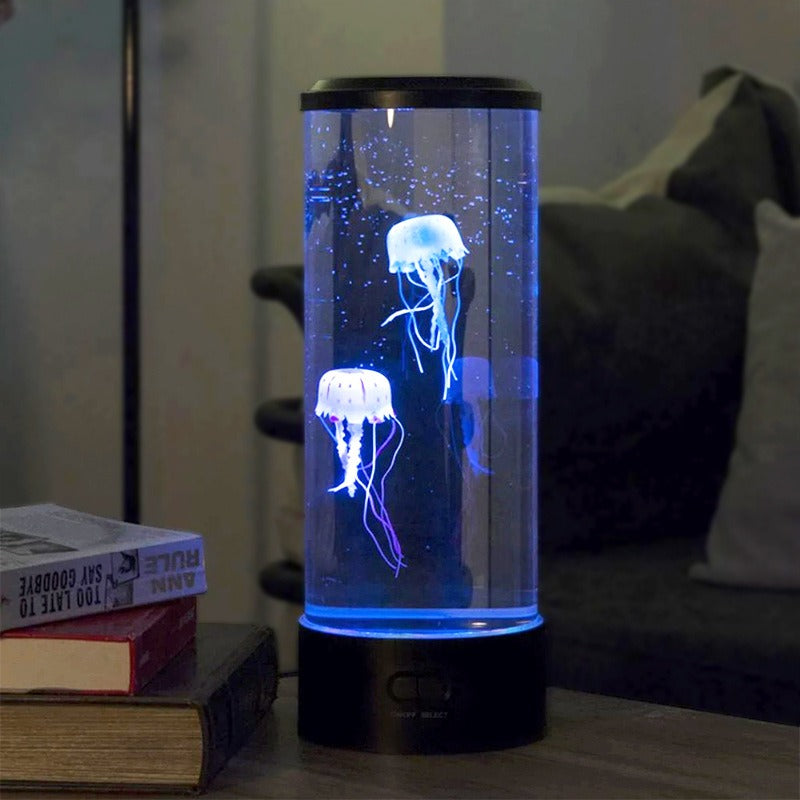 Jellyfish Water Tank Aquarium LED Lamp Color Changing Bedside for Home Bedroom Decoration Kids Gifts