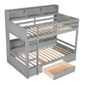 Carolee - Twin Size Bunk Bed With Built-In Shelves