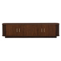 70" TV Stand With Ample Storage, Refined Curved Corners - Dark Brown