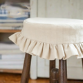 Round stool cover ruffled pink makeup stool cover dressing table chair cover