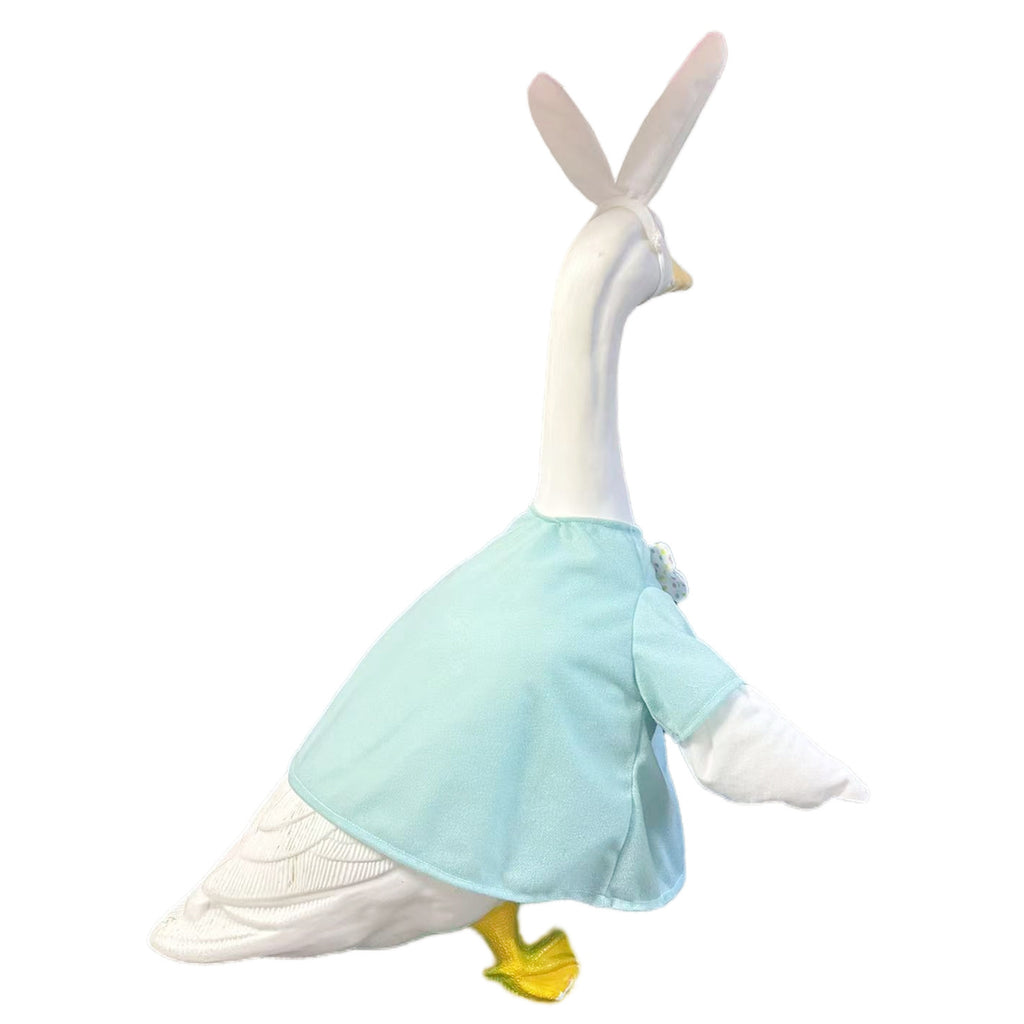 PorchGooseCostume Cute Easter Bunny Ear Goose Costume Outdoor Yard Decorative Dress for Geese