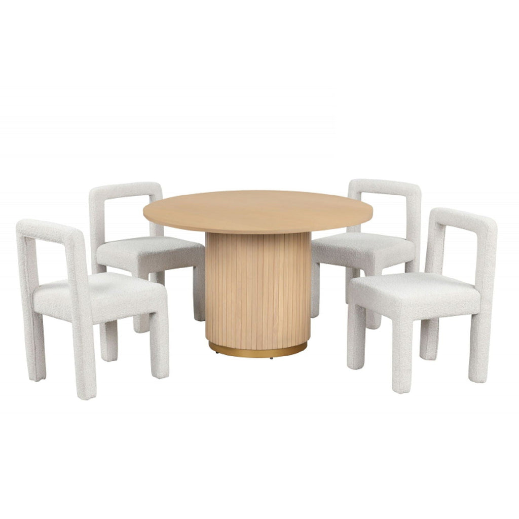 Dining Chairs With Square Open Back (Set of 2)