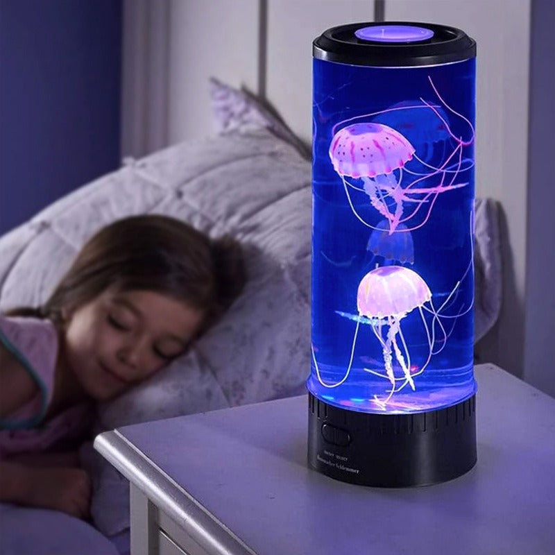 Jellyfish Water Tank Aquarium LED Lamp Color Changing Bedside for Home Bedroom Decoration Kids Gifts
