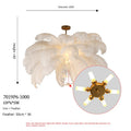 Feather pendant lamp for bedroom lighting