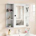 Wall Mounted Bathroom Medicine Cabinet with Mirror - Gray