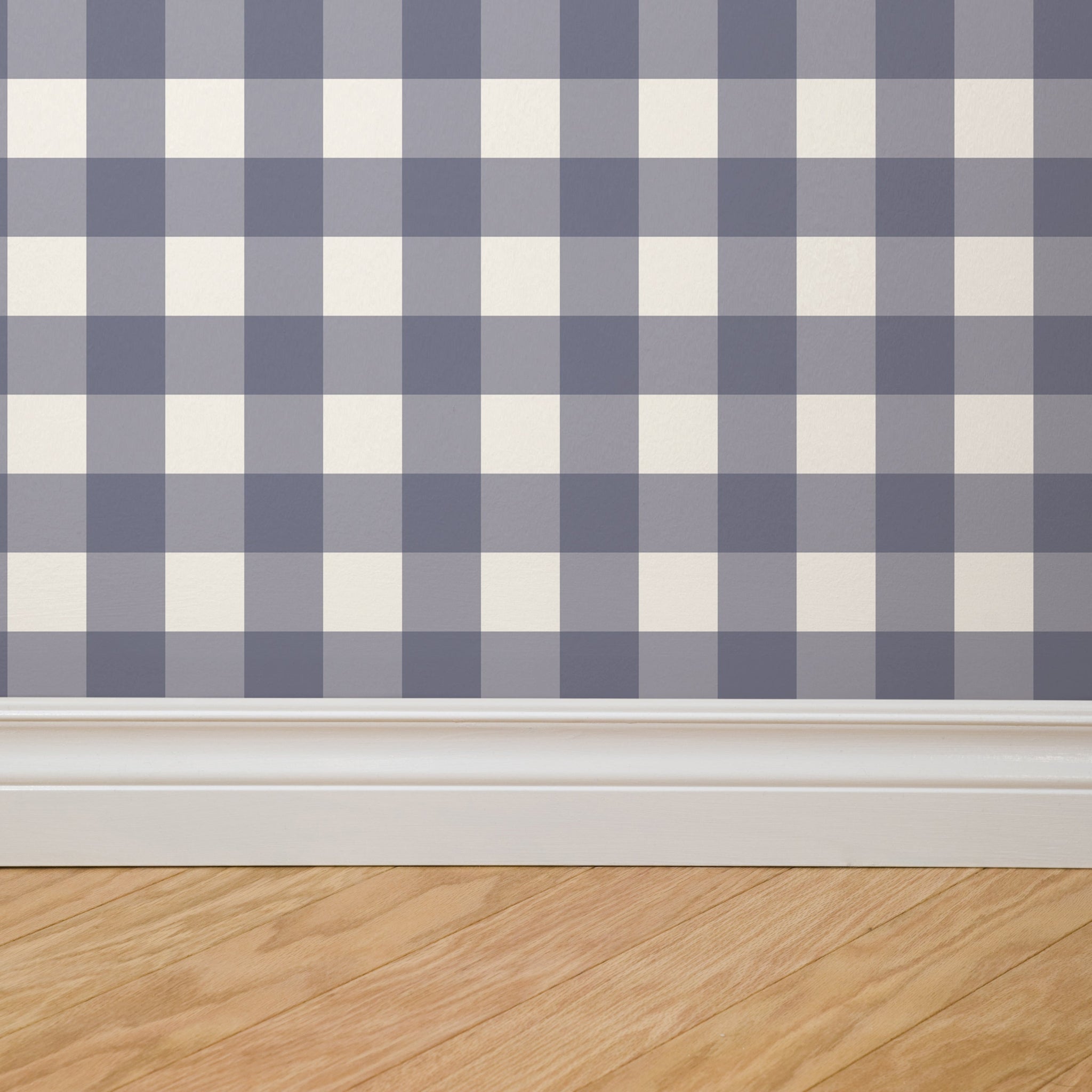 Simply Gingham Small (Navy) Wallpaper