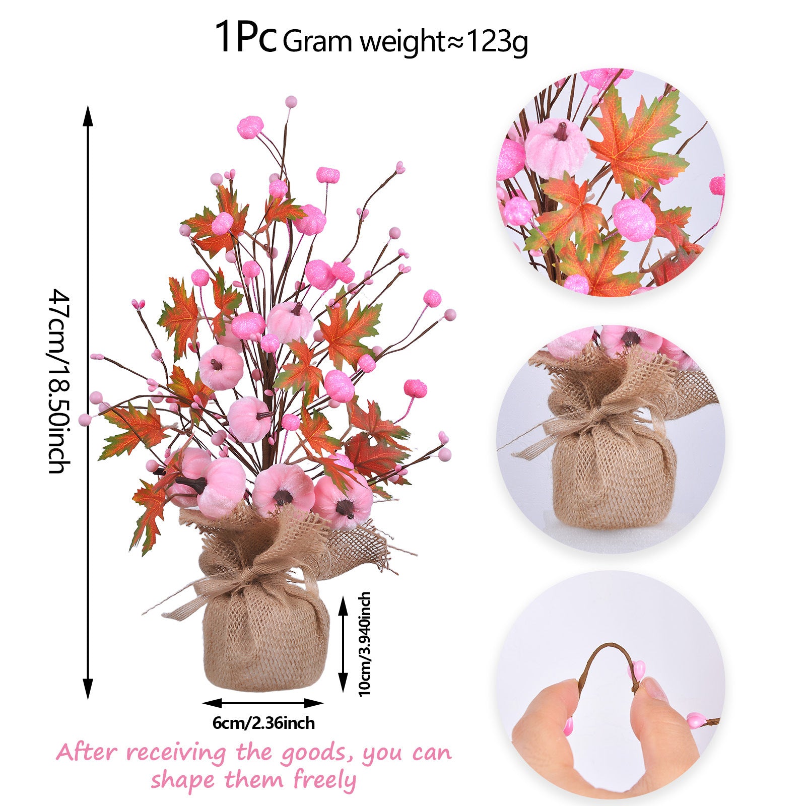 Halloween Decorations Autumn Maple Leaf Pumpkin Thanksgiving Decorative Tree Home Party Garden Ornament