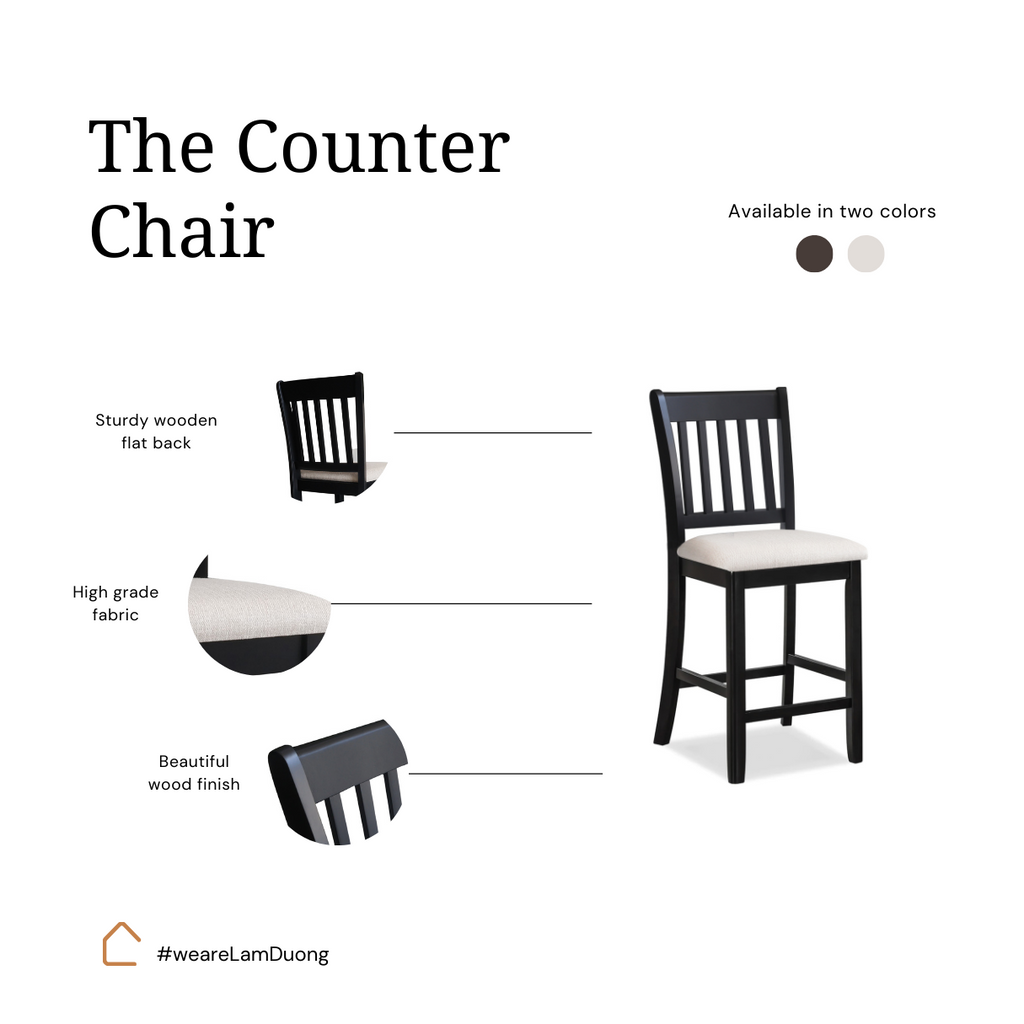 Casual Seating Black Finish Chairs Set of 2 Rubberwood Transitional Slatted Back Design Dining Room Furniture Counter Chairs