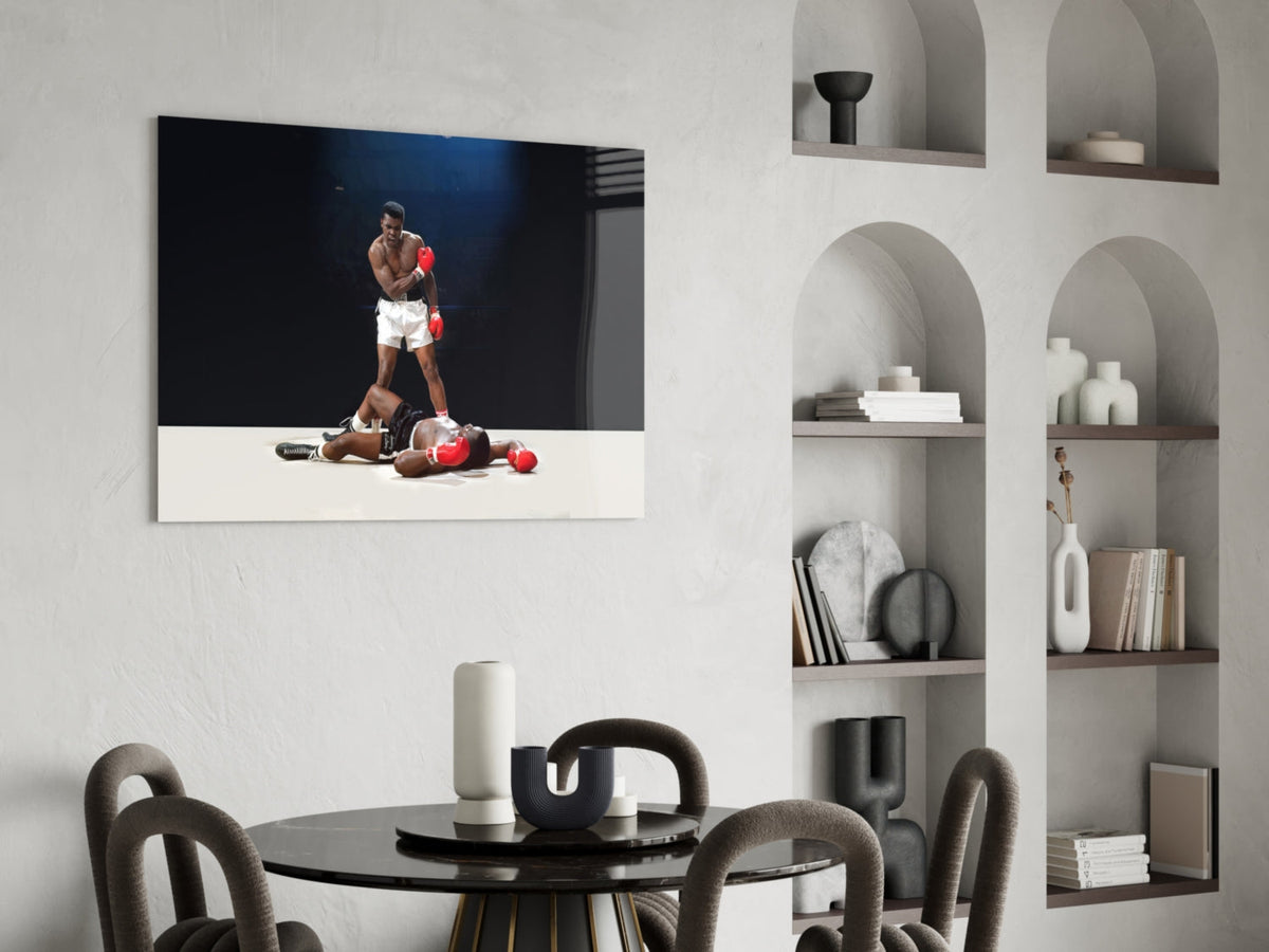 Standing Over Fallen Rival Glass Wall Art