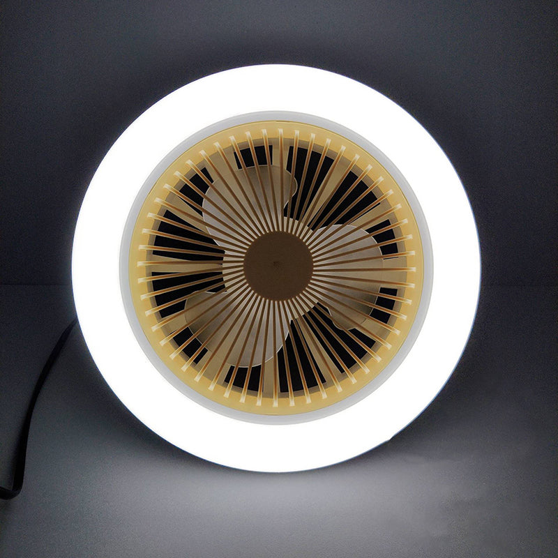 30W Silent 3 Speeds Ceiling Fan with Remote Control with Lighting Lamp E27 Converter Base for Bedroom Living Home