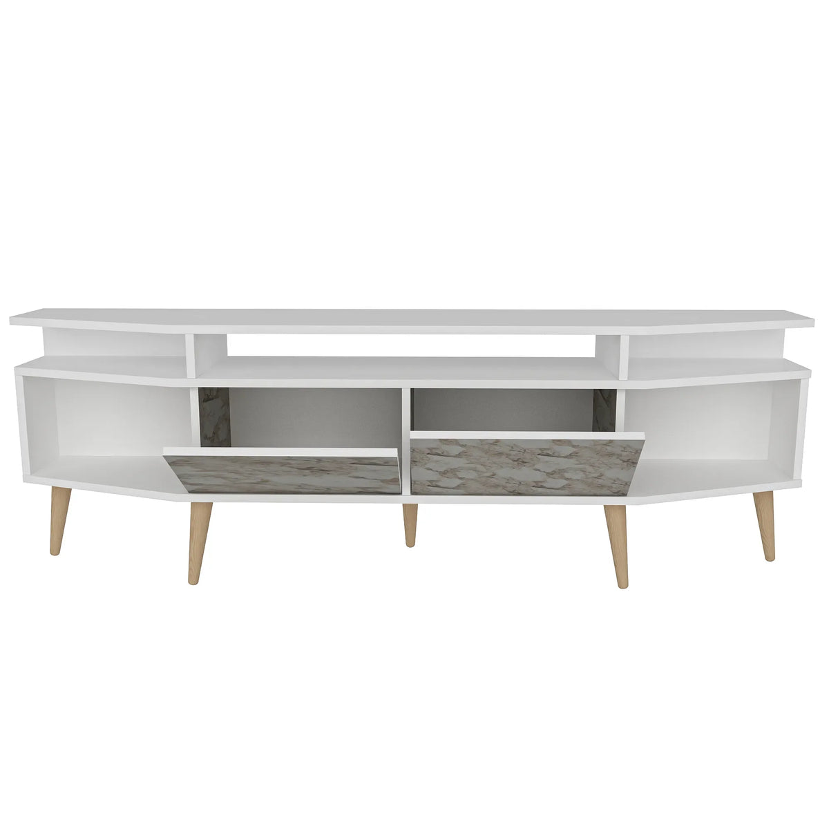 Dennis 71 in Wide Modern TV Stand Media Console with Storage for TVs up to 80 in