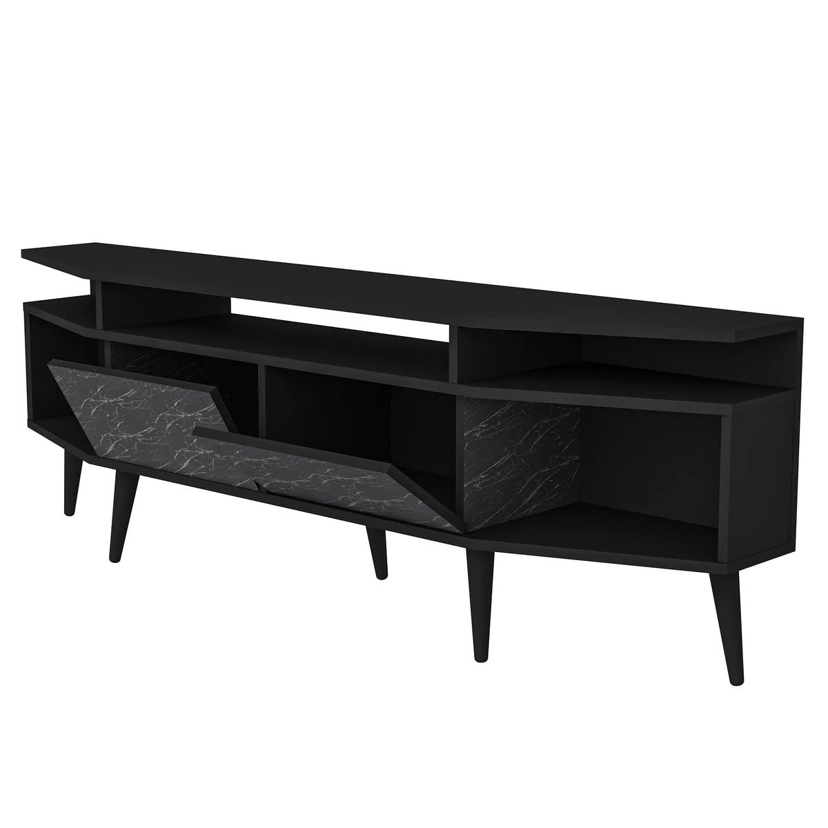 Dennis 71 in Wide Modern TV Stand Media Console with Storage for TVs up to 80 in