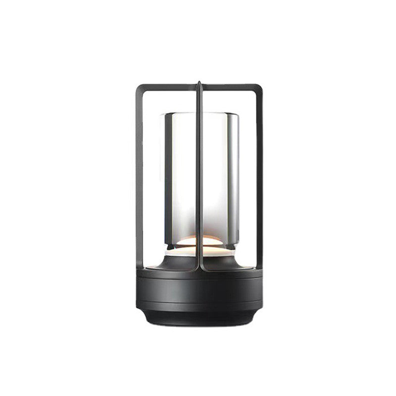 Simple Retro USB Rechargeable Table Lamp Nordic Luxury Hotel Model Room Bedroom Bedside Decorative Night Light