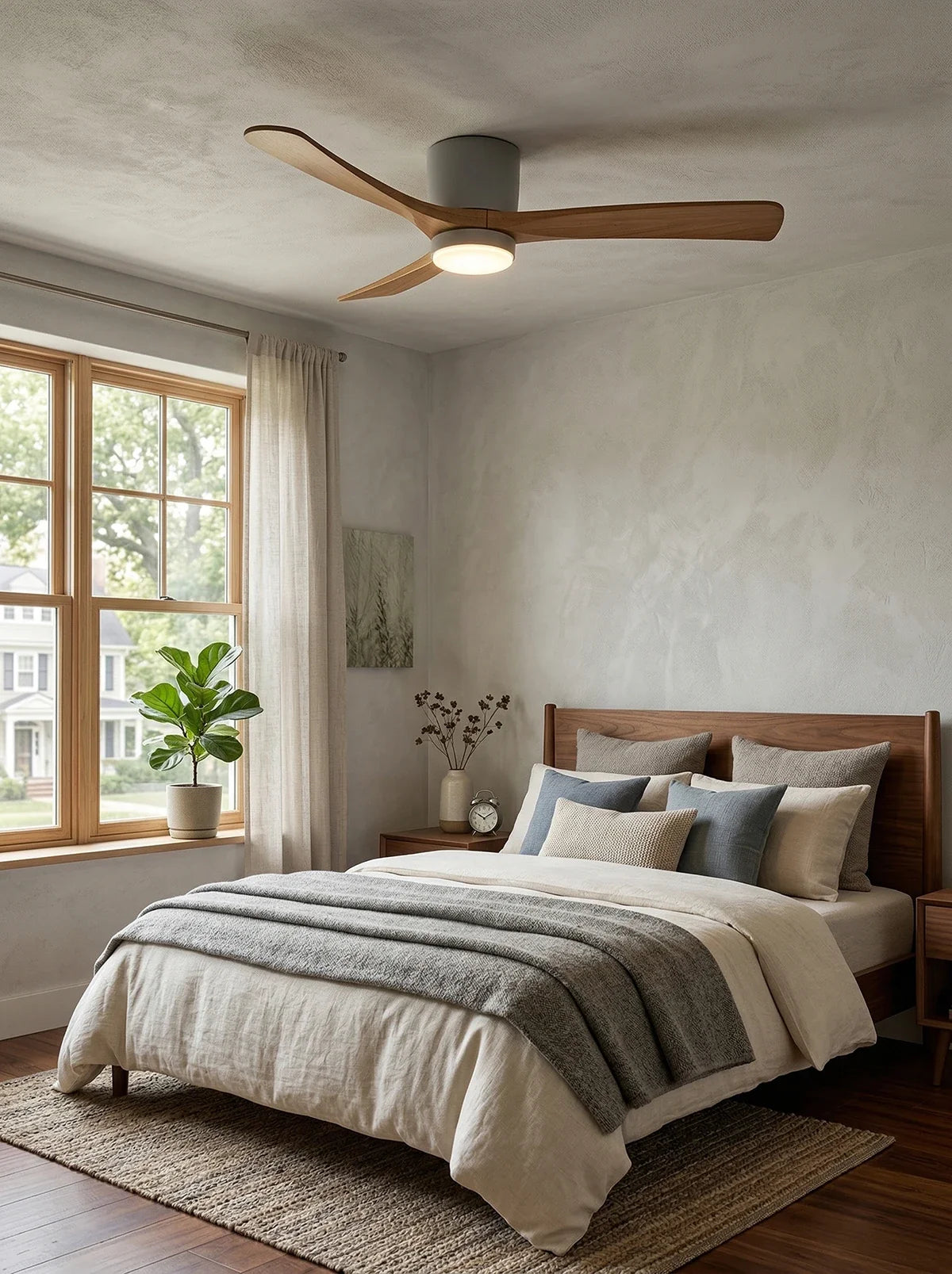 Nordic Propeller Wooden Ceiling Fan Light