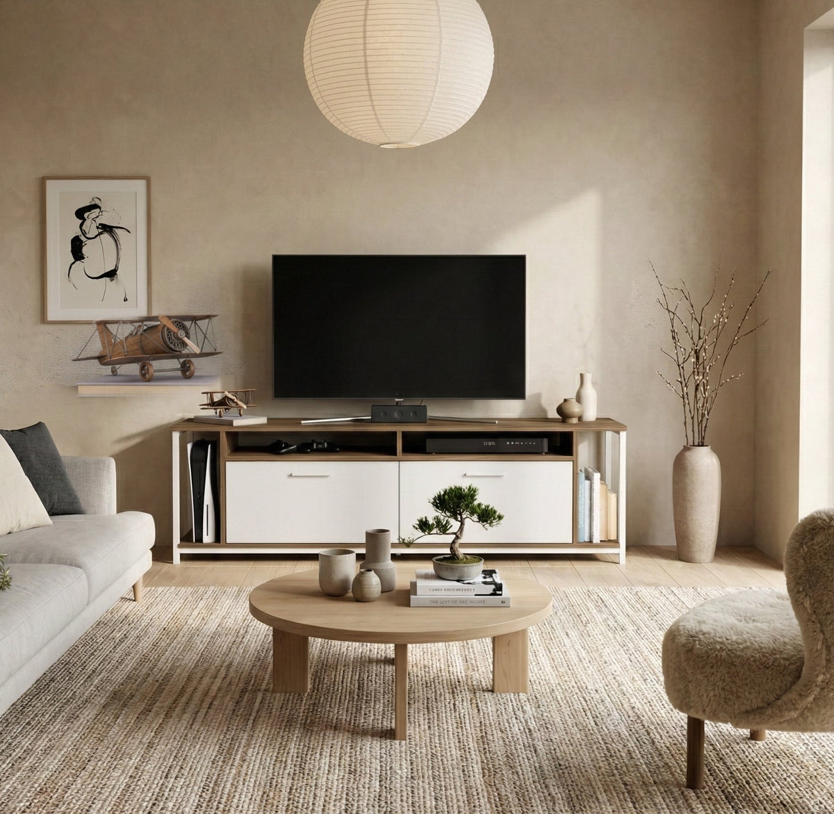 Omar 63" Wide TV Stand & Media Console for TVs up to 72"