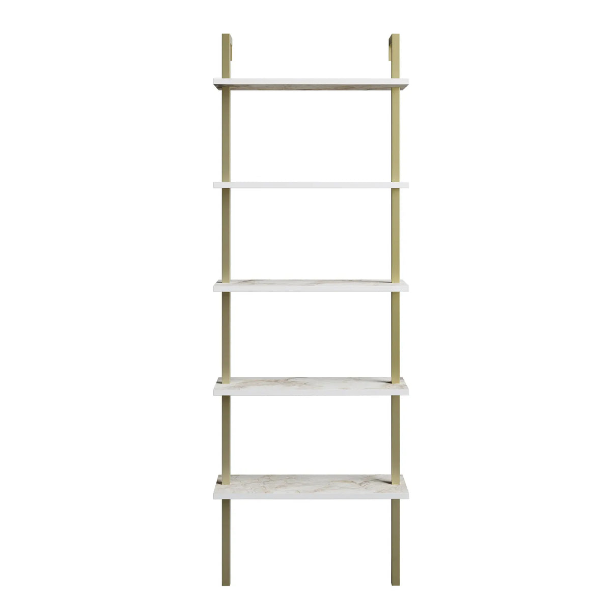 Piante 68 inches Tall Metal Manufactured Wood Accent Ladder Bookcase