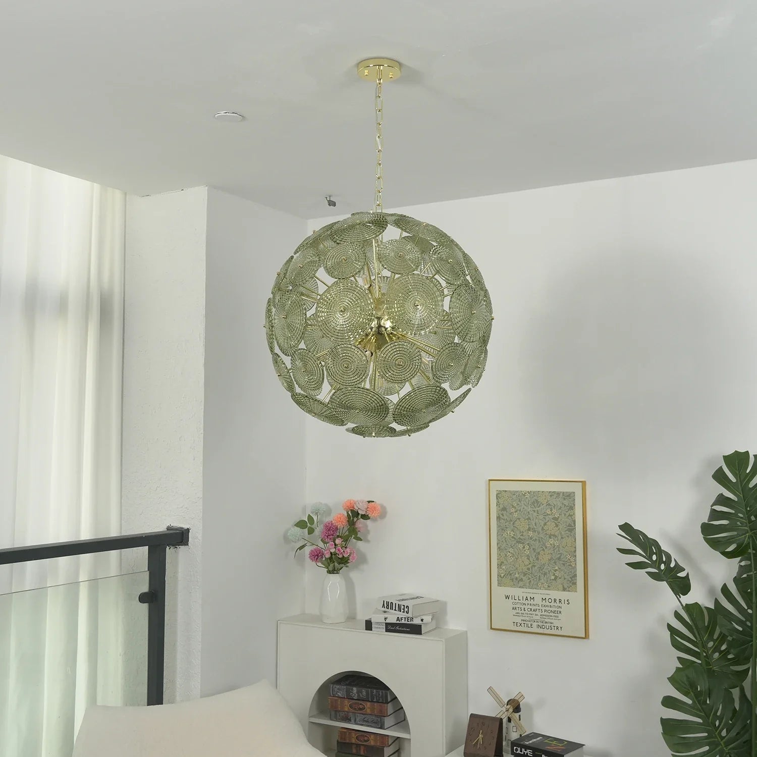 Sputnik Sphere Glass Disc Chandelier