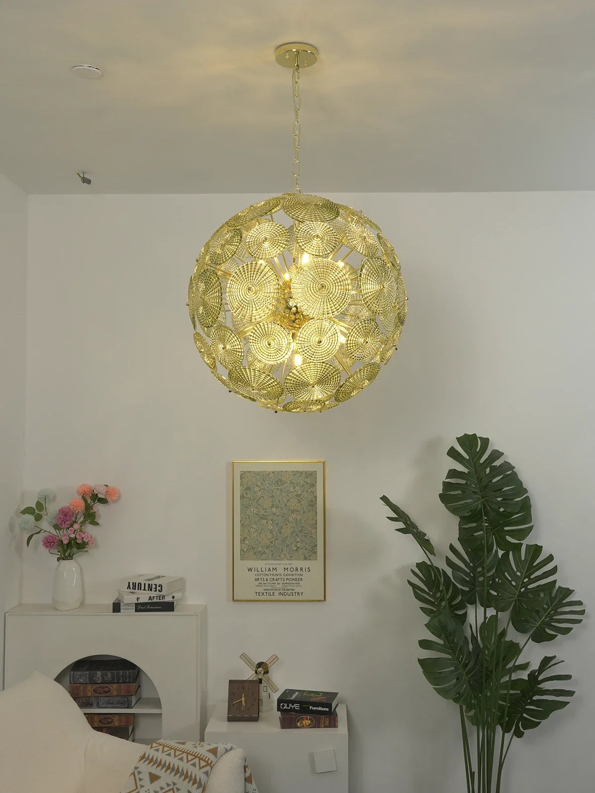 Sputnik Sphere Glass Disc Chandelier