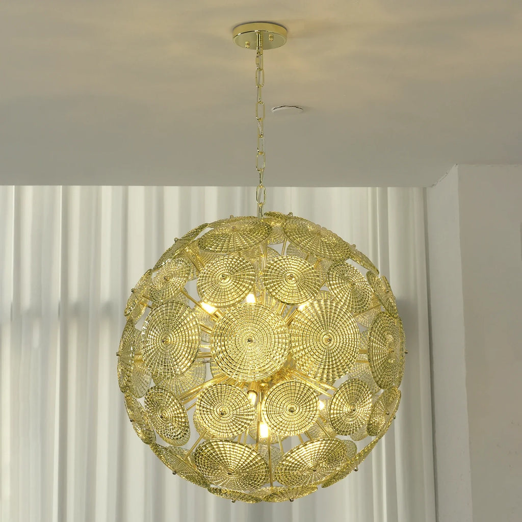 Sputnik Sphere Glass Disc Chandelier