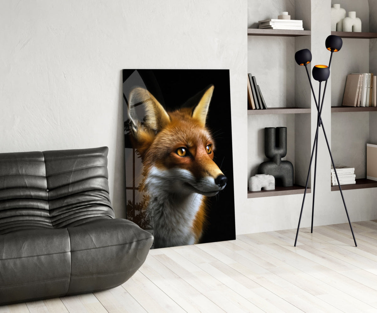 The Secret of the Fox Glass Wall Art || Designer Collection
