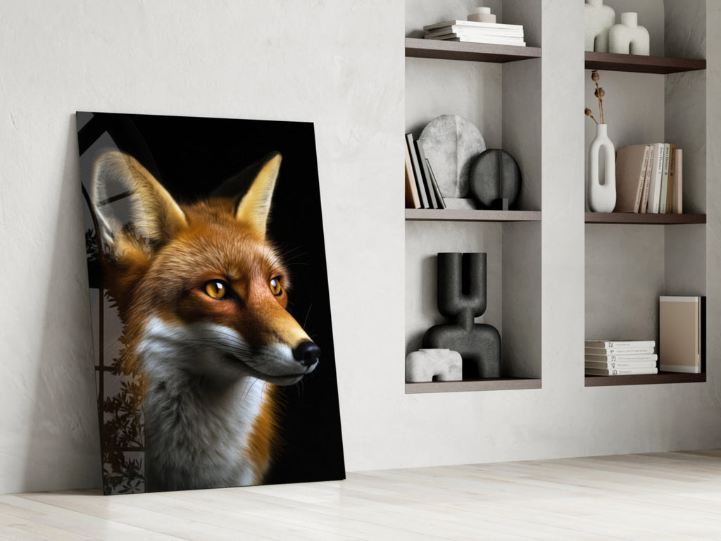 The Secret of the Fox Glass Wall Art || Designer Collection