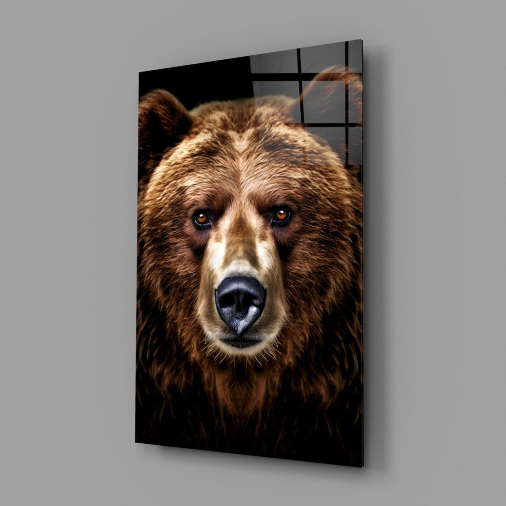Bear, the Wise Man of the Forest Glass Wall Art || Designer Collection