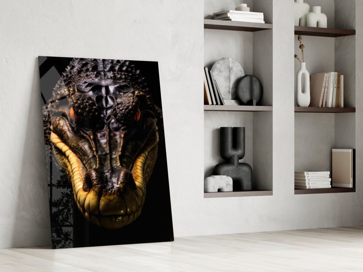 The Hunter in the Eyes Glass Wall Art || Designer Collection