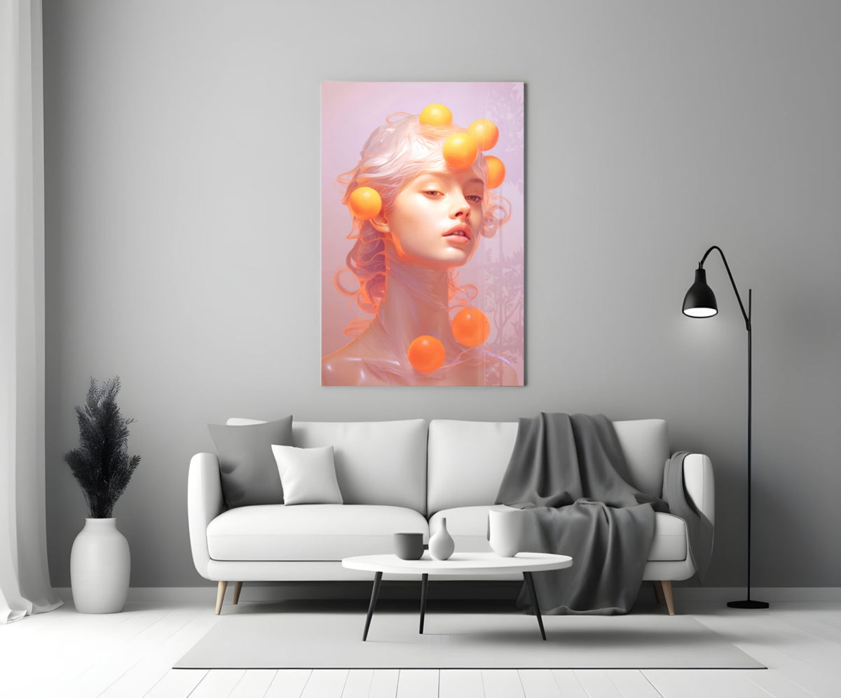 Queen of Orange Glass Wall Art || Designer Collection