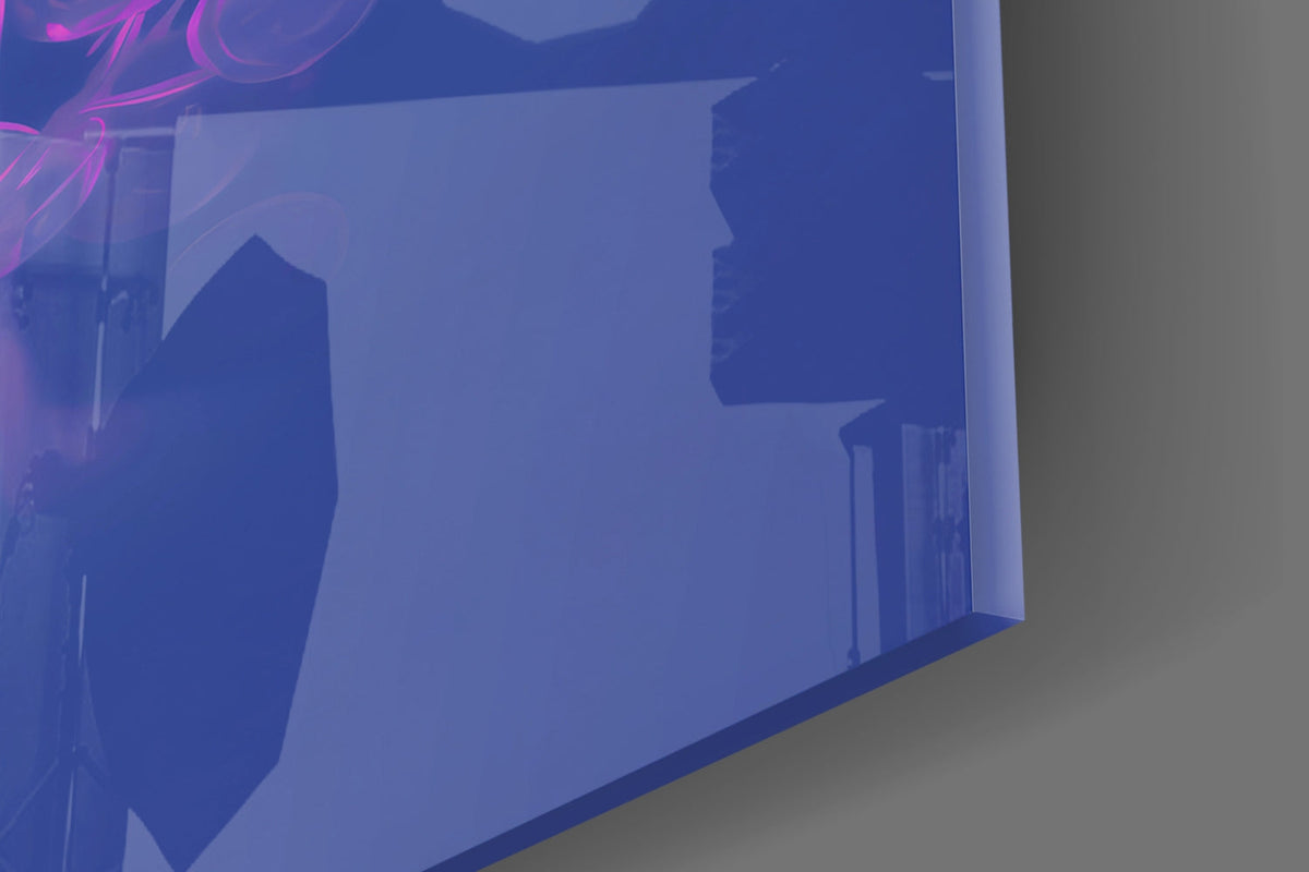 Cobalt Blue Bubble Halo Muse Glass Wall Art