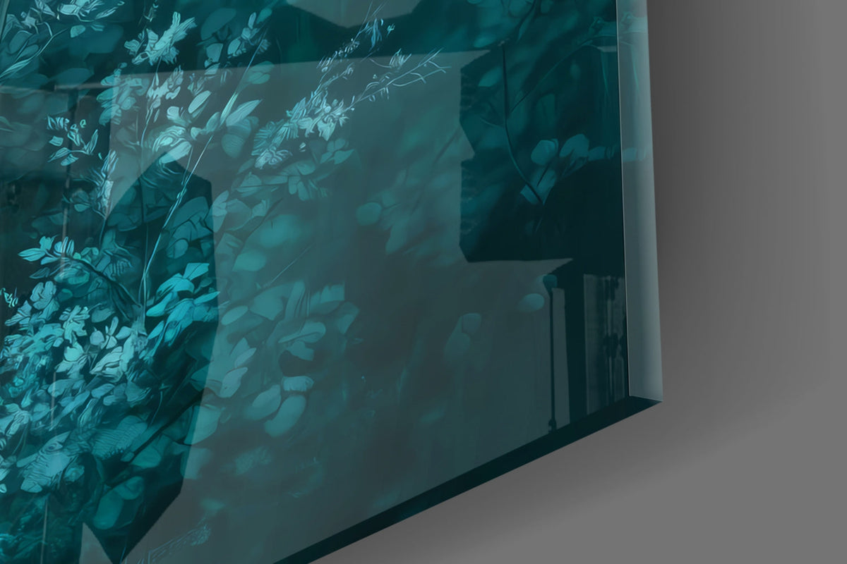 Mint Deer Glass Wall Art || Designer Collection