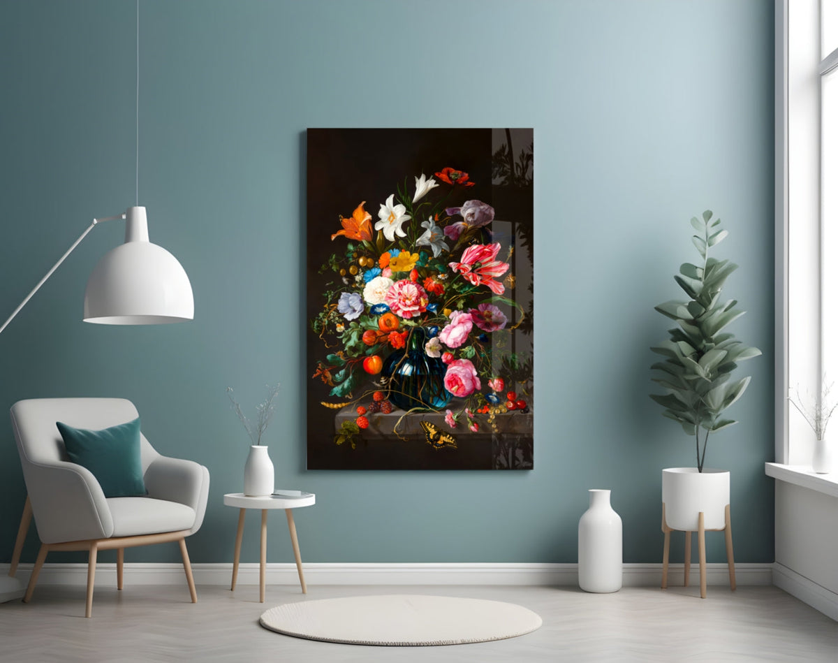 Classical Still Life Glass Wall Art || Designer Collection