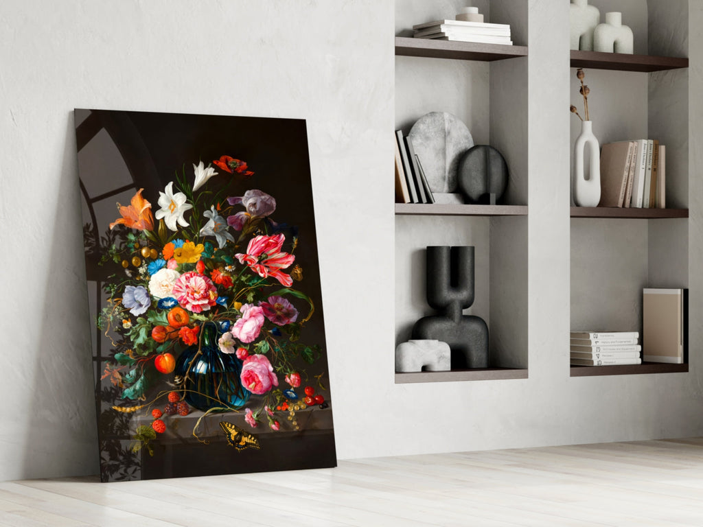 Classical Still Life Glass Wall Art || Designer Collection