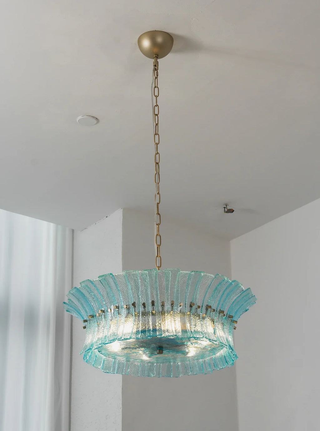 Aquamarine Calyra Tiered Glass Chandelier
